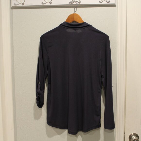 Jones New York Blouse - Size M - Navy Blue - Picture 2 of 2